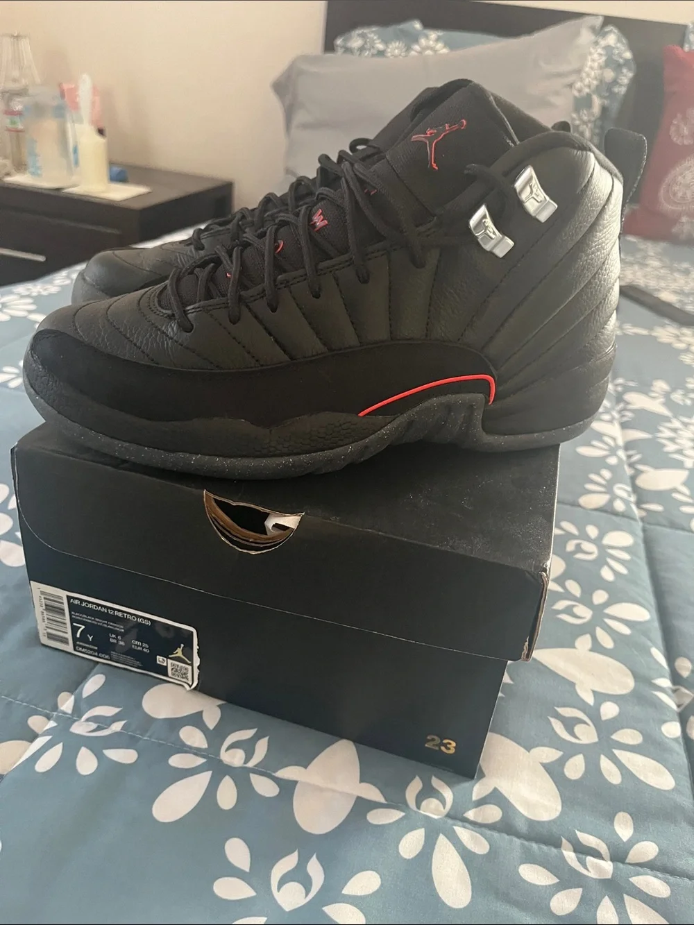 Jordan Men’s Black with Red Accent Retro Sneakers